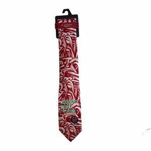 Read NWT St. Nicholas Square Candy Cane Christmas Holiday Necktie